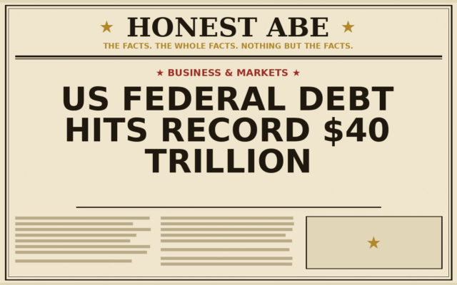 US Federal Debt Hits Record $40 Trillion