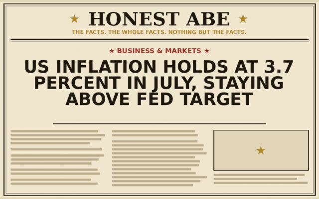 US Inflation Holds at 3.7 Percent in July, Staying Above Fed Target