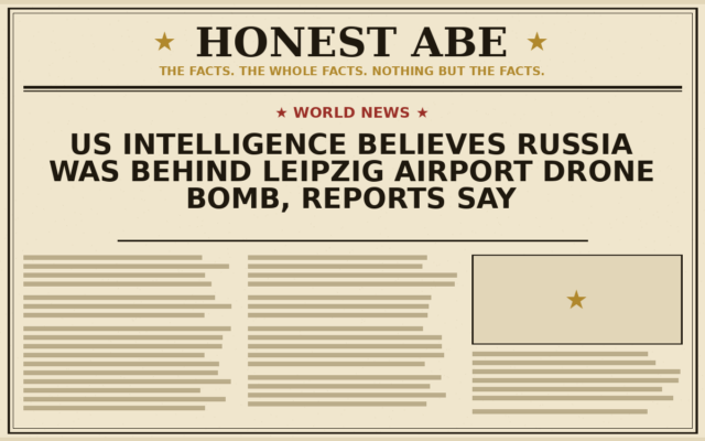 US Intelligence Believes Russia Was Behind Leipzig Airport Drone Bomb, Reports Say
