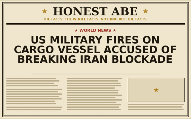 US Military Fires on Cargo Vessel Accused of Breaking Iran Blockade