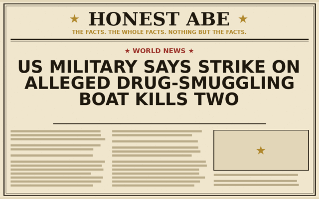 US Military Says Strike on Alleged Drug-Smuggling Boat Kills Two