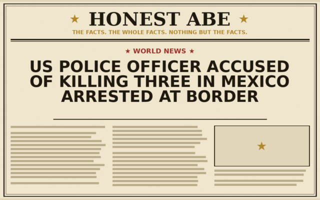 US Police Officer Accused of Killing Three in Mexico Arrested at Border