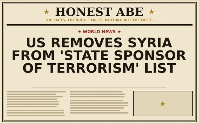 US Removes Syria From ‘State Sponsor of Terrorism’ List
