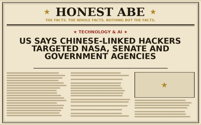US Says Chinese-Linked Hackers Targeted NASA, Senate and Government Agencies