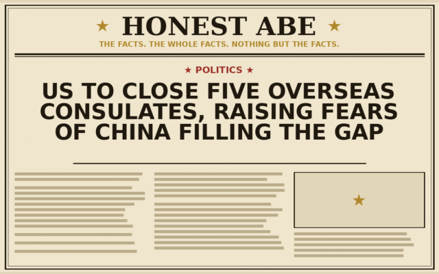 US to Close Five Overseas Consulates, Raising Fears of China Filling the Gap