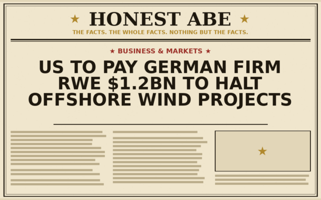 US to Pay German Firm RWE $1.2bn to Halt Offshore Wind Projects