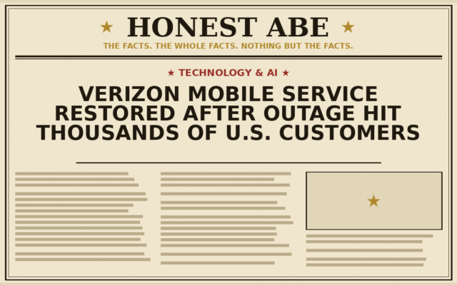 Verizon Mobile Service Restored After Outage Hit Thousands of U.S. Customers