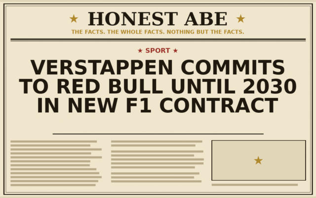 Verstappen Commits to Red Bull Until 2030 in New F1 Contract