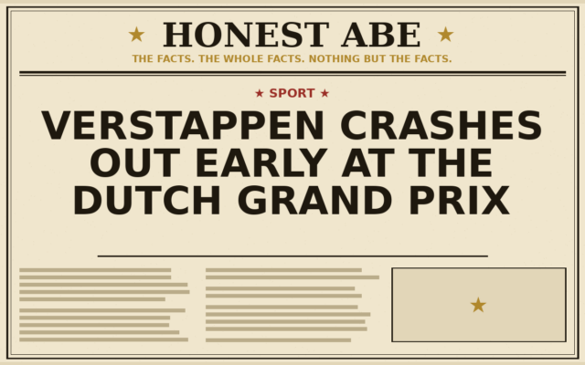 Verstappen Crashes Out Early at the Dutch Grand Prix