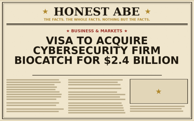Visa to Acquire Cybersecurity Firm BioCatch for $2.4 Billion
