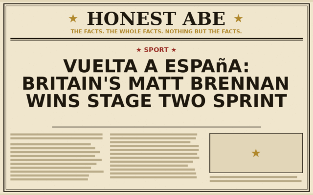 Vuelta a España: Britain’s Matt Brennan Wins Stage Two Sprint