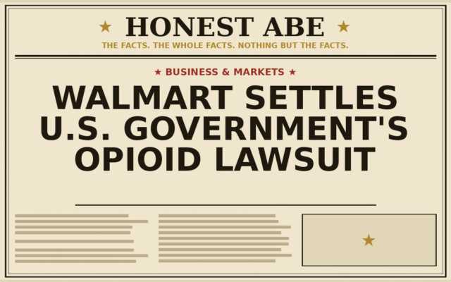Walmart Settles U.S. Government’s Opioid Lawsuit