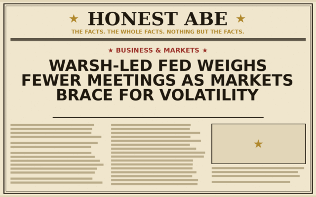 Warsh-Led Fed Weighs Fewer Meetings as Markets Brace for Volatility