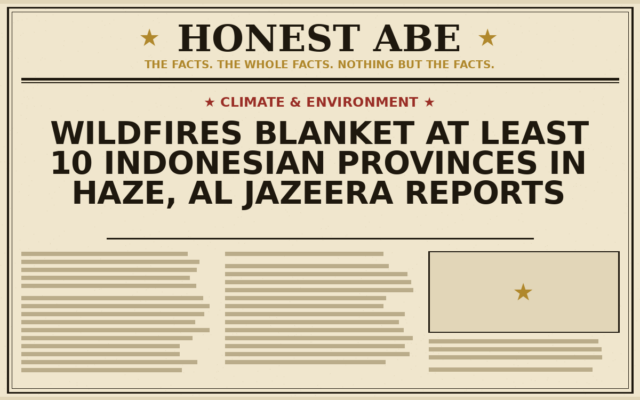Wildfires Blanket at Least 10 Indonesian Provinces in Haze, Al Jazeera Reports