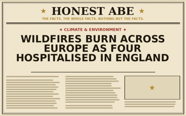 Wildfires Burn Across Europe as Four Hospitalised in England