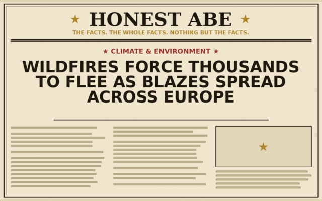Wildfires Force Thousands to Flee as Blazes Spread Across Europe