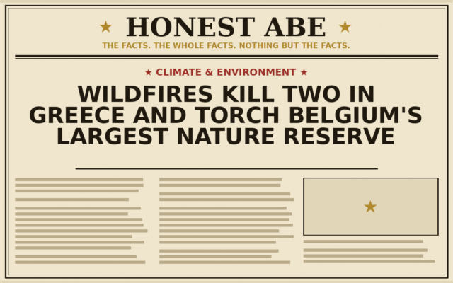Wildfires Kill Two in Greece and Torch Belgium’s Largest Nature Reserve