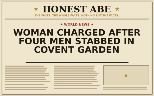 Woman Charged After Four Men Stabbed in Covent Garden