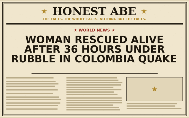 Woman Rescued Alive After 36 Hours Under Rubble in Colombia Quake