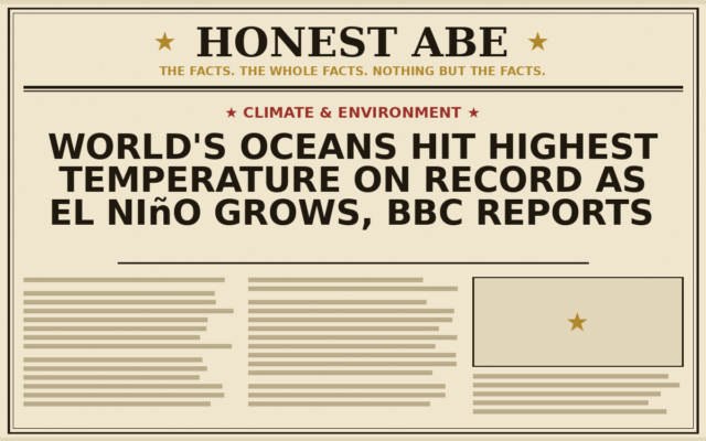World’s Oceans Hit Highest Temperature on Record as El Niño Grows, BBC Reports