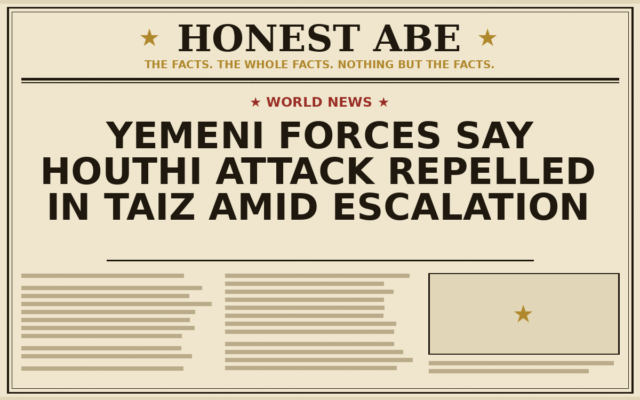 Yemeni Forces Say Houthi Attack Repelled in Taiz Amid Escalation