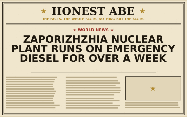 Zaporizhzhia Nuclear Plant Runs on Emergency Diesel for Over a Week