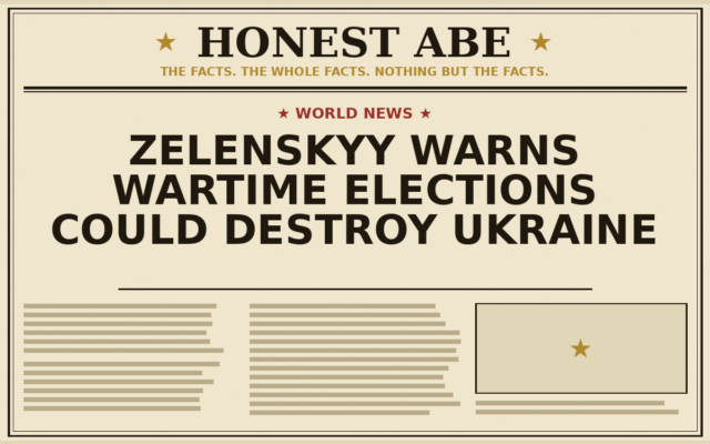 Zelenskyy Warns Wartime Elections Could Destroy Ukraine