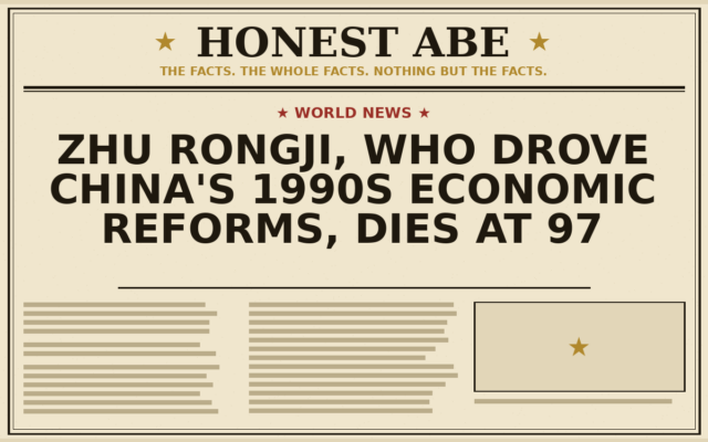 Zhu Rongji, Who Drove China’s 1990s Economic Reforms, Dies at 97