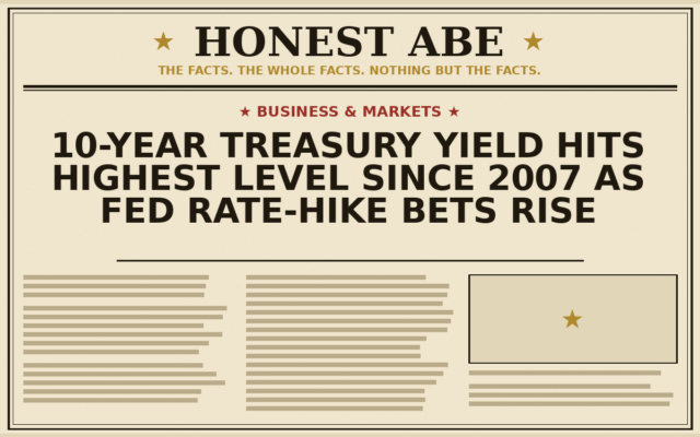 10-Year Treasury Yield Hits Highest Level Since 2007 as Fed Rate-Hike Bets Rise
