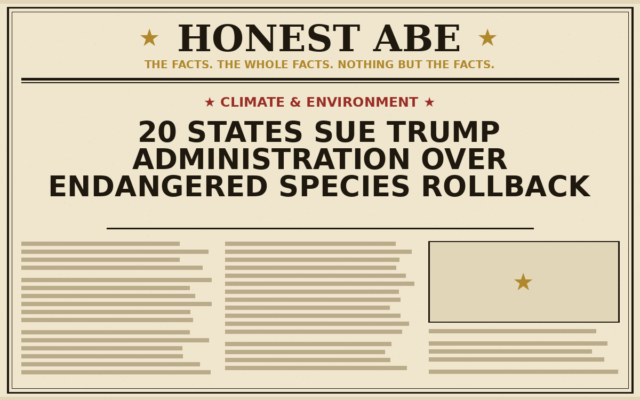 20 States Sue Trump Administration Over Endangered Species Rollback