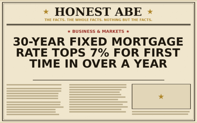 30-Year Fixed Mortgage Rate Tops 7% for First Time in Over a Year