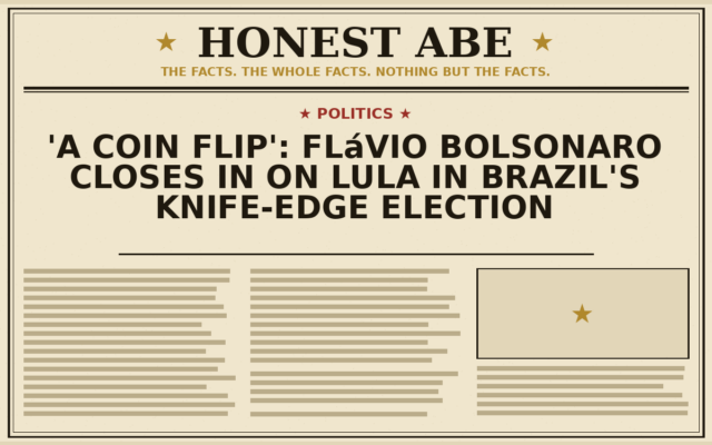 ‘A Coin Flip’: Flávio Bolsonaro Closes In on Lula in Brazil’s Knife-Edge Election