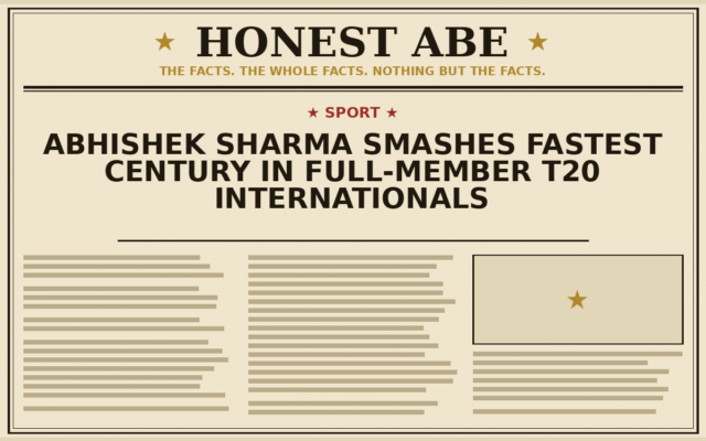 Abhishek Sharma Smashes Fastest Century in Full-Member T20 Internationals