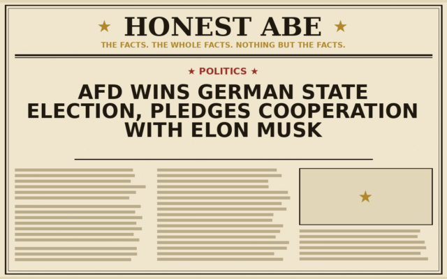 AfD Wins German State Election, Pledges Cooperation With Elon Musk