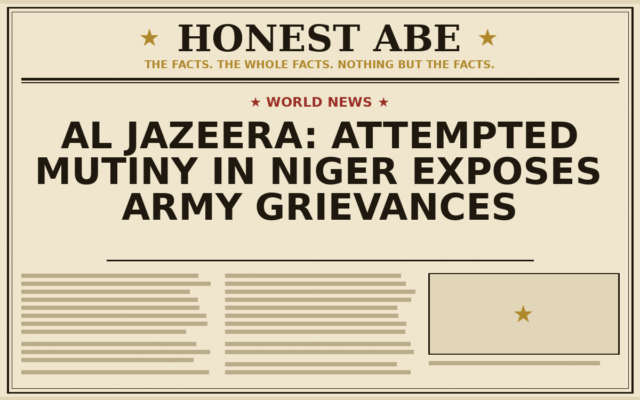Al Jazeera: Attempted Mutiny in Niger Exposes Army Grievances