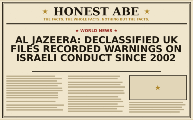 Al Jazeera: Declassified UK Files Recorded Warnings on Israeli Conduct Since 2002