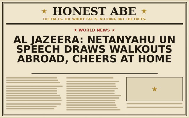Al Jazeera: Netanyahu UN Speech Draws Walkouts Abroad, Cheers at Home