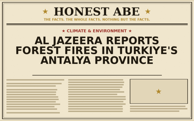Al Jazeera Reports Forest Fires in Turkiye’s Antalya Province
