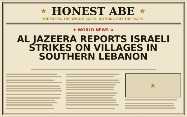 Al Jazeera Reports Israeli Strikes on Villages in Southern Lebanon