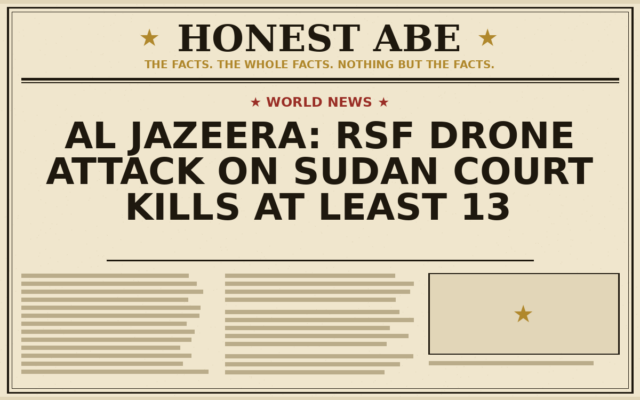 Al Jazeera: RSF Drone Attack on Sudan Court Kills at Least 13
