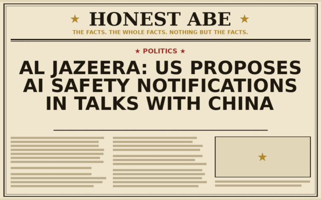 Al Jazeera: US Proposes AI Safety Notifications in Talks With China