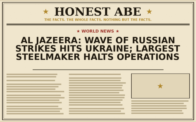 Al Jazeera: Wave of Russian Strikes Hits Ukraine; Largest Steelmaker Halts Operations