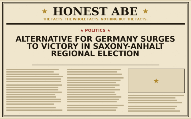 Alternative for Germany Surges to Victory in Saxony-Anhalt Regional Election
