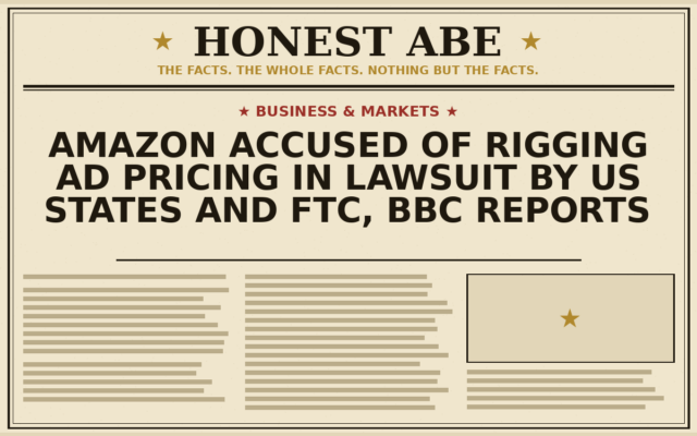 Amazon Accused of Rigging Ad Pricing in Lawsuit by US States and FTC, BBC Reports