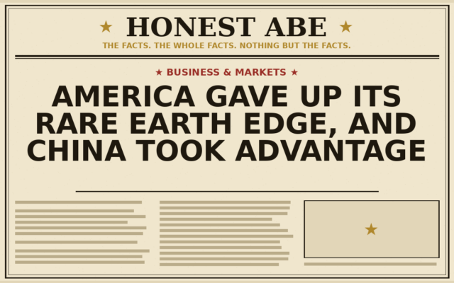 America Gave Up Its Rare Earth Edge, and China Took Advantage