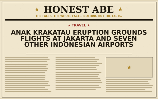 Anak Krakatau Eruption Grounds Flights at Jakarta and Seven Other Indonesian Airports