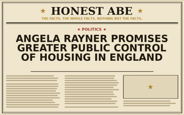 Angela Rayner Promises Greater Public Control of Housing in England