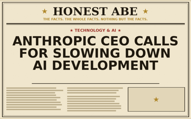 Anthropic CEO Calls for Slowing Down AI Development