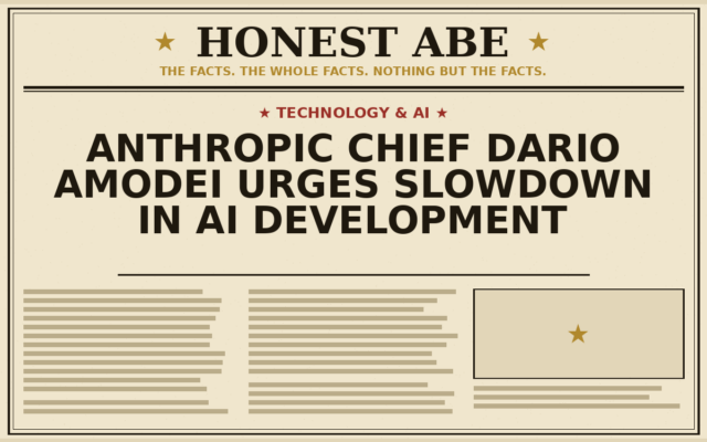 Anthropic Chief Dario Amodei Urges Slowdown in AI Development