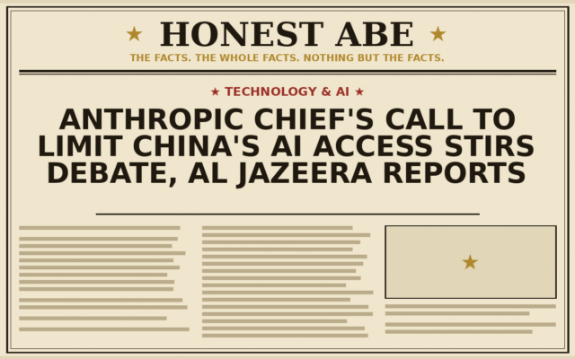 Anthropic Chief’s Call to Limit China’s AI Access Stirs Debate, Al Jazeera Reports